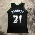 NBA 21 Kevin Garnett Timberwolves 1997-98 Maillot Retro noir imprimé